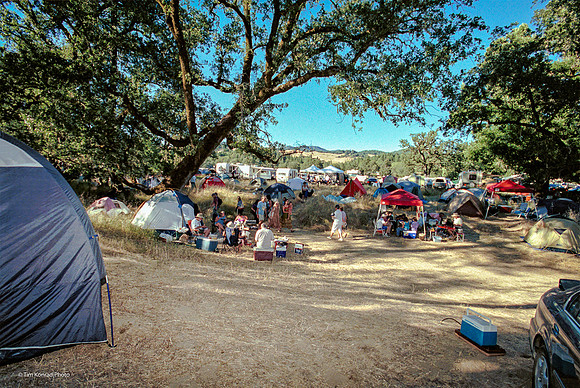 Camping among the oaks, ​Kate Wolf Music Festival, 2002