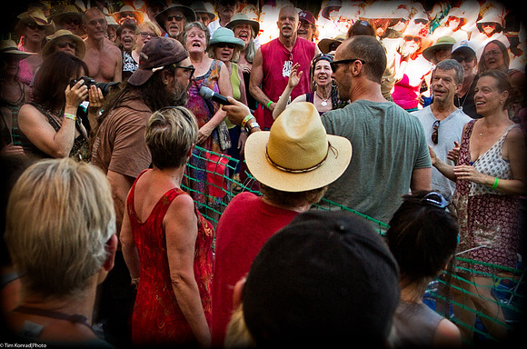 Paul Thorn working the Crowd, ​​Kate Wolf Music Festival, 2013