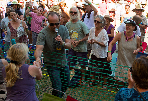 Paul Thorn working the Crowd, ​​Kate Wolf Music Festival, 2013