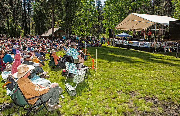 Audience at birch meadow stage, ​Strawberry Music Festival, Spring, 2013