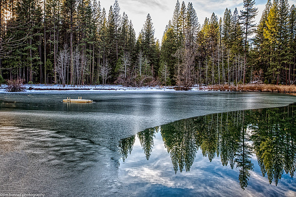 Birch Lake Half-Frozen, Camp Mather, CA
