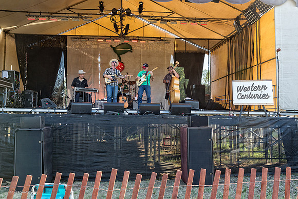 Western Centuries on the Main Stage — with Larry Chung, Ethan Lawton, Western Centuries, Jim Miller and Nokosee Fields at Westside Event Grounds.
