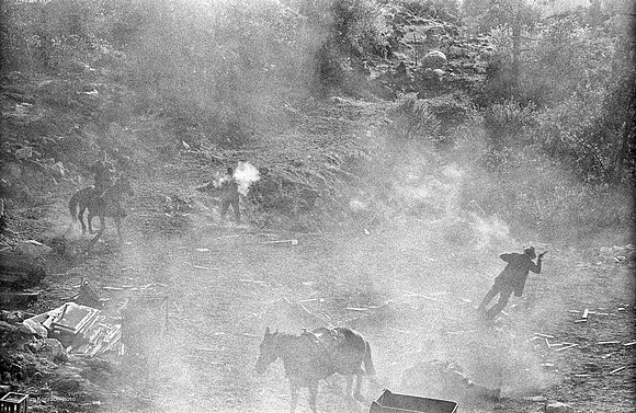 Scene from a movie gunfight