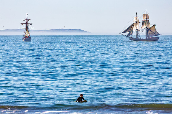 Surfing in the 18th Century, Boega Bay, CA, April 16, 2016