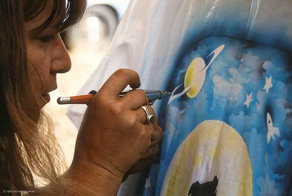 Peggy Reza making another masterpiece, Strawberry Spring, 1991