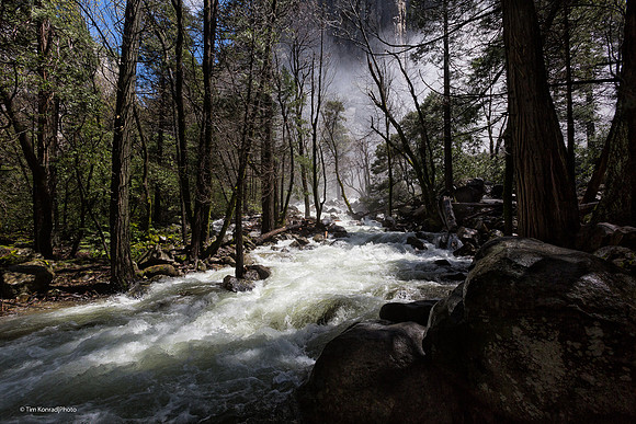 Near the base of Bridal Veil Falls