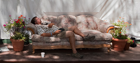 Backstage break, Kate Wolf Music Festival 2009