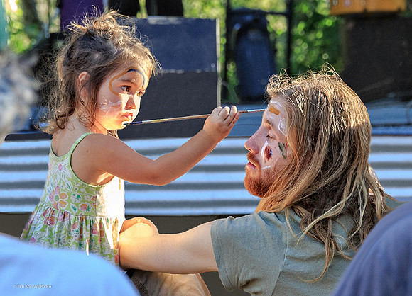 Young face-painter, Kate Wolf Music Festival, 2014