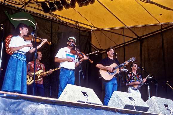 The Acousticats, Charl Ann Gastineau, Rick Borella, Phil Salazar, Cyrus Clark, Mike Mullins, Strawberry Music Festival, Spring, 1992