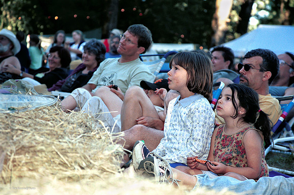 Little girls in audience, Kate Wolf Music Festival, 2002