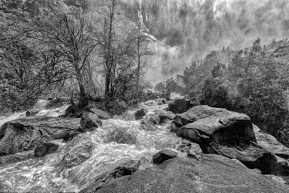 Beneath Bridal Veil Falls, Yosemite NP