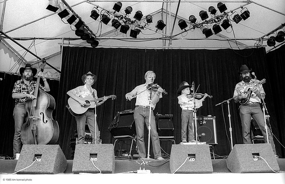 Witcher Brothers Band with Byron Berline and Gabe Witcher, ​Strawberry Music Festival, Fall, 1985