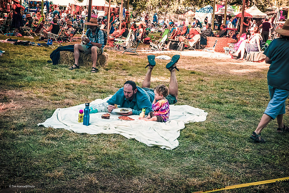 Father & son picnic, Kate Wolf Music Festival, 2015